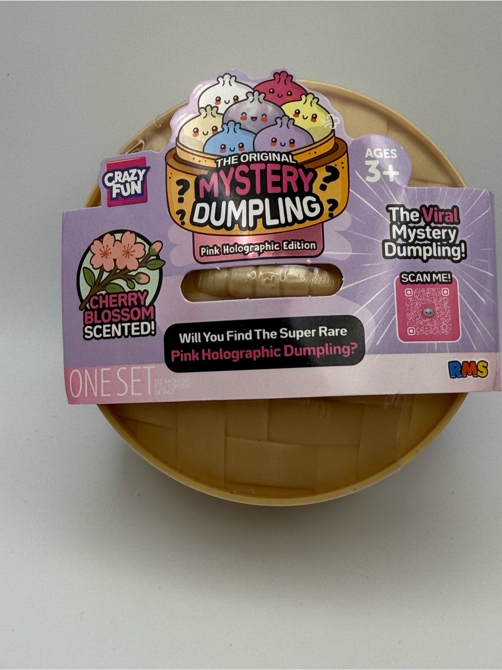 NWT Crazy Fun Mystery Dumpling Pink Holographic Cherry Blossom Scented Sealed